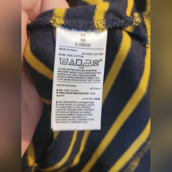 Old Navy Collared Long Sleeve Shirt 1/4 Zip Pocket 5t - Picture 5 of 6